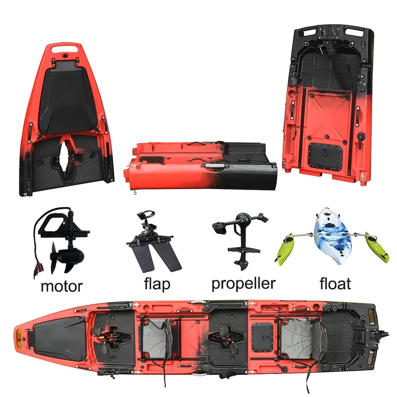 Wholesale 14 FT HDPE 3 Section - Fishing Kayak Pedal Drive recension och pris