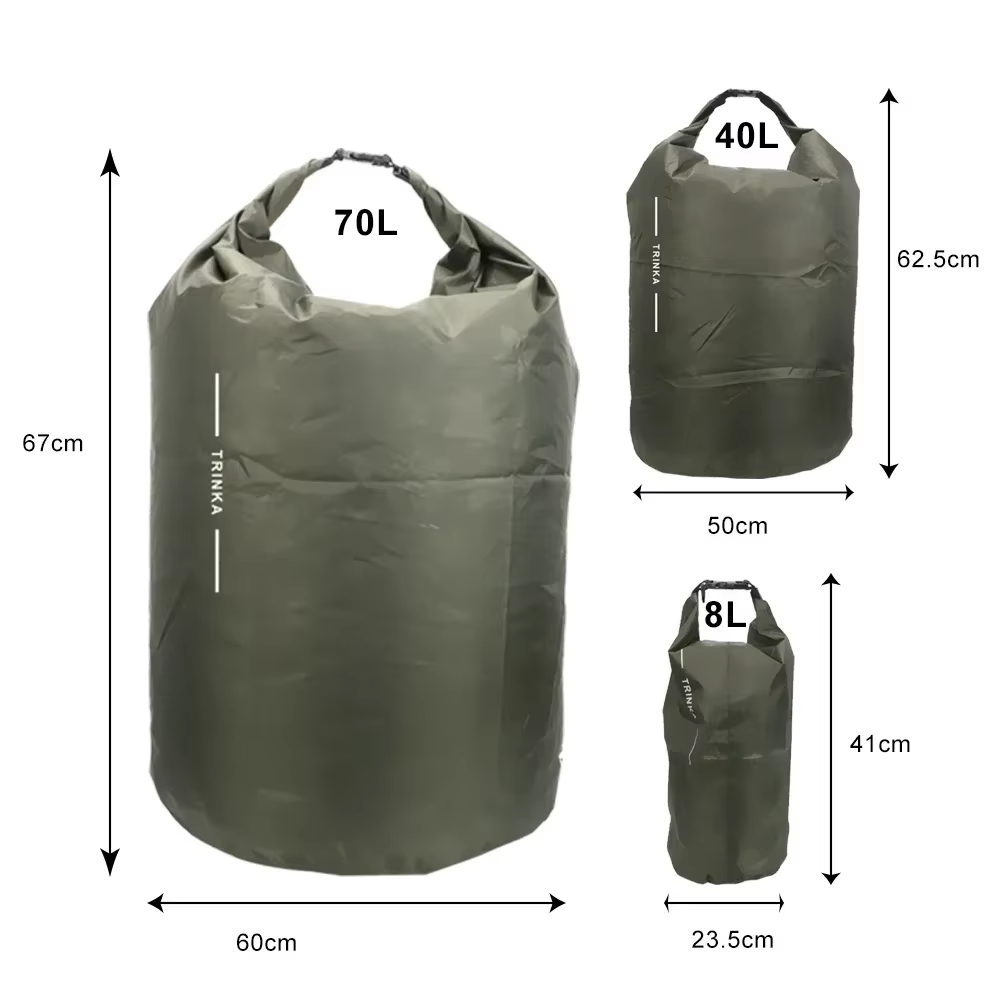 8L 40L 70L Roll‑Top Waterproof - Fishing Kayak Crate recension och pris